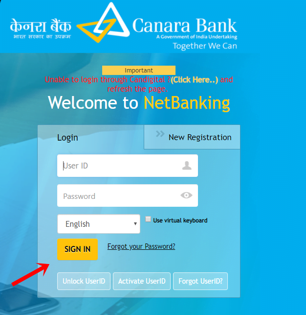 How can I activate Mobile Net Banking in Canara Bank?