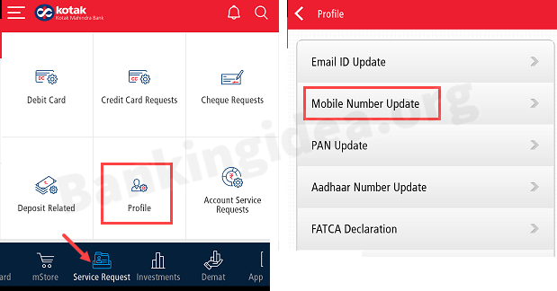 mobile number update