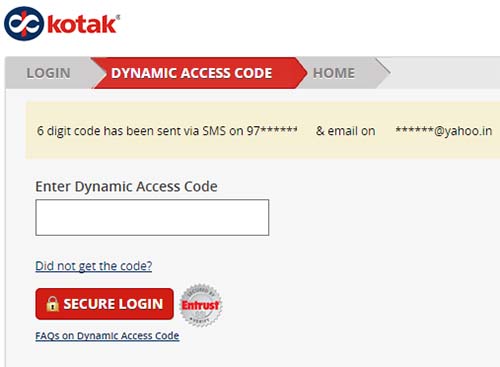dynamic access code